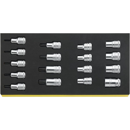Stahlwille Tools Sockets i.TCS inlay No.TCS 50TX/54TX/17 1/3-tray17-pcs. 96838763